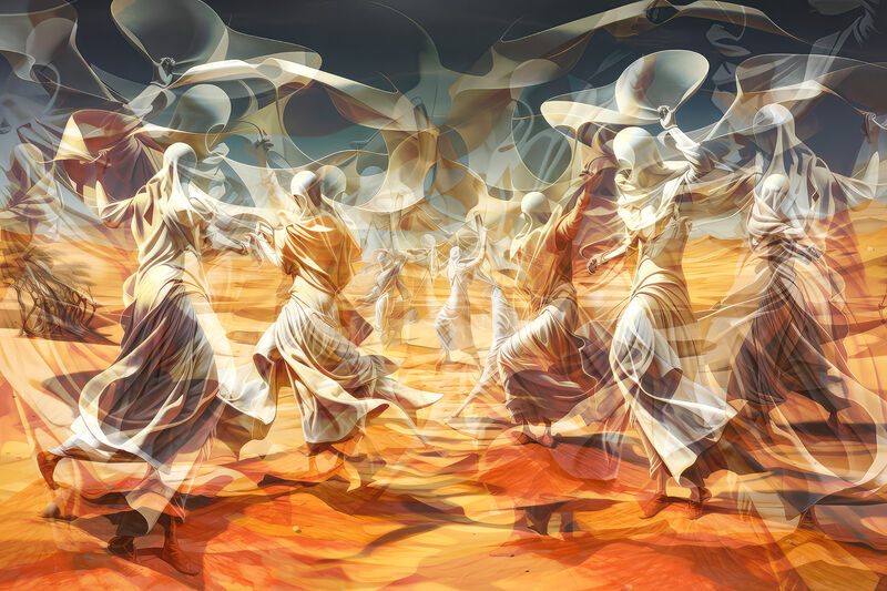Floating Dancers - a Digital Art by Mathias Kniepeiss